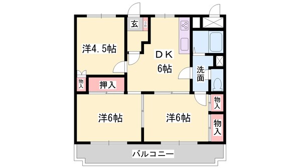 播磨高岡駅 徒歩17分 1階の物件間取画像